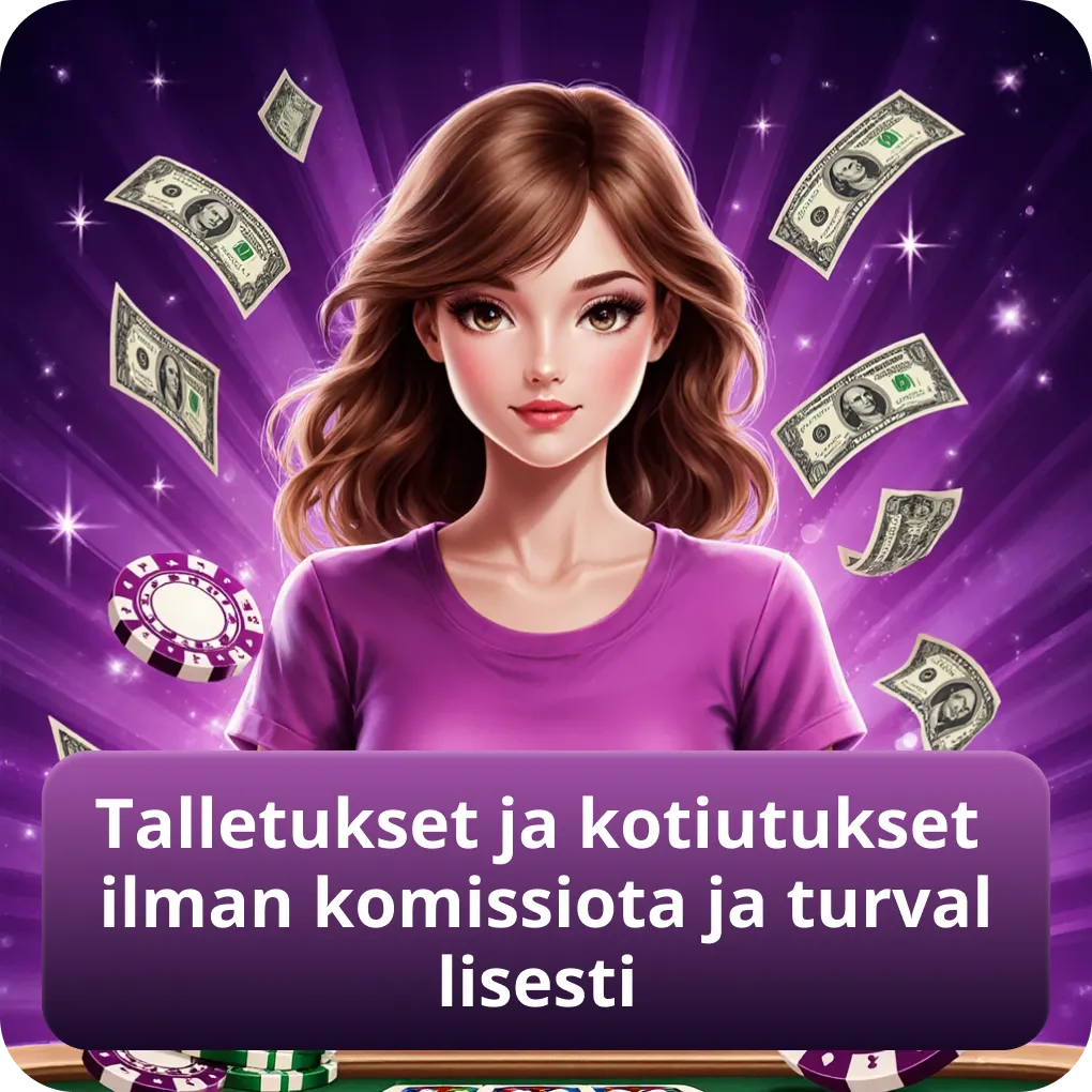 Talletukset ja kotiutukset ilman komissiota ja turvallisesti